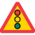 Varningsmärke, flerfärgssignal-trafikljus